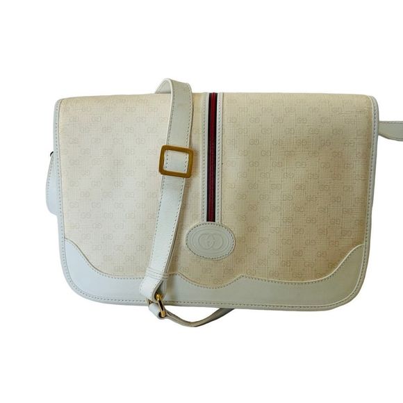 Gucci vintage beige Gg canvas shoulder bag - Picture 15 of 16